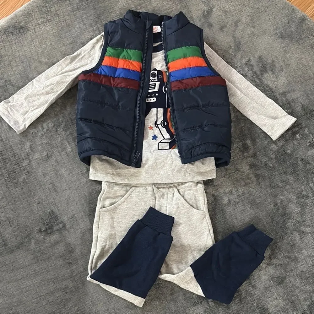NWOT Wonder Nation Kids Matching Set - Navy, Gray, Green, Orange, Red